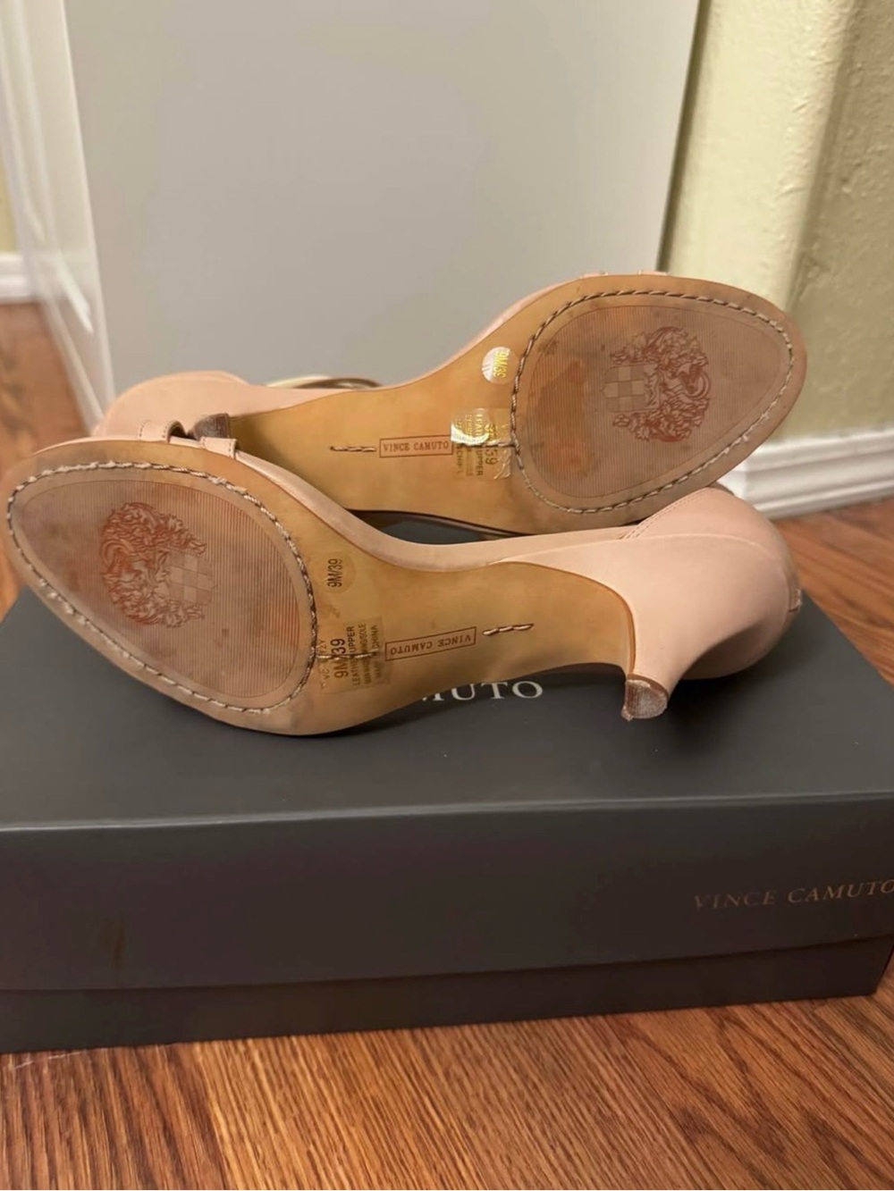 Women’s Nude T-Strap Kitten Heel Sandals - Picture 5 of 5